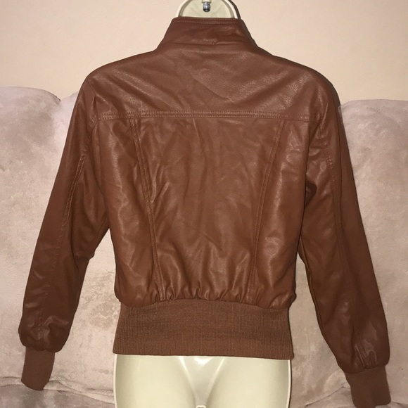 Rue 21 medium brown jacket with gold hardware and white interior 💕 - Picture 3 of 7
